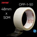 Opp Tape Lakban Bening Joyko OPP-1-50M ~ 100M 48mm Strong Adhesive - OPP-1-50M