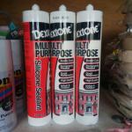 silicone sealant/ lem kaca dextone 300ml - brown