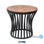 Informa Mandarin Meja Tamu Round - Hitam