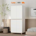 Cubic Lemari Pakaian Minimalis/ Wardrobe Baju 2 Pintu / LUNA MILANO 2P