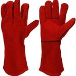 Sarung Tangan Las Kulit Merah 16 Inch IMPORT - Welding Gloves Red 16"