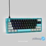 Rexus Keyboard Gaming Mechanical Daxa M61 Barebone Resin - Resin Blue, Geteron Brown