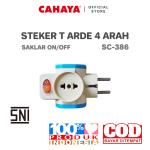 CAHAYA - Steker T Arde 4 Arah Saklar On/Off SC-386