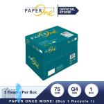 PaperOne Kertas Q4 75gr Copier 1 Box (2500 lembar) Kertas HVS Q4 Kerta