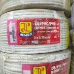 kabel serabut 2x0,75 jembo. nymhy 2x0,75 jembo @100
