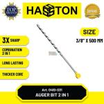 Hasston Mata Bor Kayu Panjang 2 Fungsi 1/2” x 500 mm (0410-032) - 3/8 inch