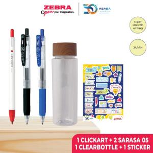 Zebra Paket Pulpen Sarasa Clip 05 - Clickart - FREE Clear Bottle