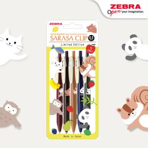 Zebra Sarasa Clip 0.5 Pulpen Gel Animal Pop Up JJ15 - isi 5