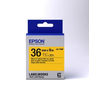 Epson Label Pita LK-7YBP 36mm black on Yellow