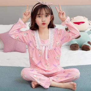 Baju Tidur Anak Perempuan Model Lucu Premium Import - kucingpinkkecil, 8