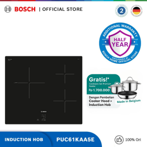 Bosch PUC61KAA5E Induction Hob / Kompor Induksi Hitam Serie 2 | 60 cm