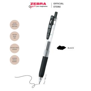 Zebra Pulpen Gel Sarasa 05 1 lusin = 12 pcs - HITAM 1 LUSIN