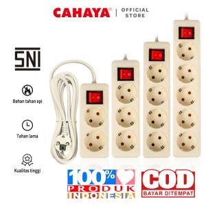 CAHAYA - Stop Kontak + Kabel 2/3/4/5 Lubang 1.5/3/5/10 Meter SNI / SC-732/3/4/5