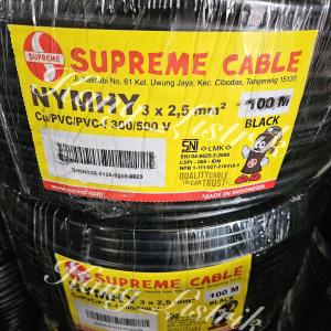 Kabel Serabut Supreme Hitam NYMHY atau NYYHY 3x2,5mm PERMETER