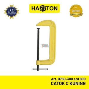 Hasston Alat Jepit Catok C / C-Clamp Klem C Kuning (0760) - C-Clamp 3''
