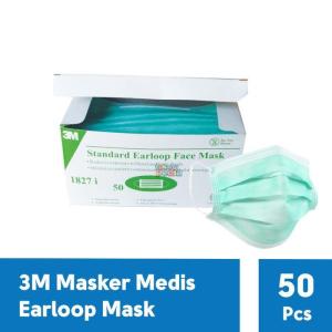 3M™ 1827i Earloop Surgical Mask Masker Medis 3 Ply - 1 Box [50 Masker]
