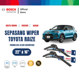 Bosch Wiper Kaca Mobil Toyota Raize Frameless Clear 22 dan 16 inchi