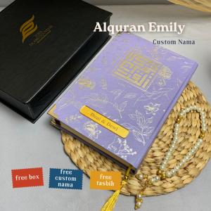 ALQURAN EMILY / ROSALIE Custom Nama / Terjemahan dan Non Terjemahan - Ungu, NON TERJEMAH