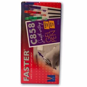 Ballpoint/Pen.faster.gel-858-0.5mm.isi.12.batang-black