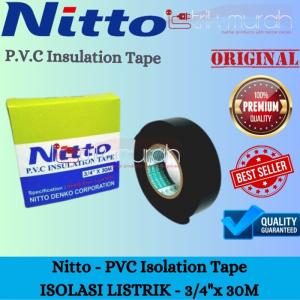 Nitto Isolasi Listrik 3/4" x 30M 30 Meter PVC Insulation Tape Hitam