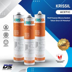Silicone Sealant Krissil Acetoxy Silicone Sealant Lem Kaca - White