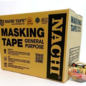 (Dus) Nachi Masking Tape Lakban Kertas Cream 12 mm x 20 Yard