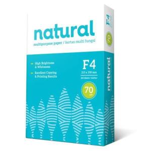 Kertas HVS Natural F4 70 GSM / Kertas Fotocopy Natural 70 Gram
