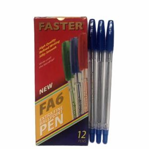 Ballpoint /Pulpen Faster FA-6 0.7mm isi 12 pcs- Blue