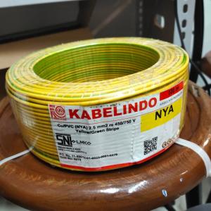 Kabel NYA Kabelindo 2.5mm 100m - Kuning Hijau