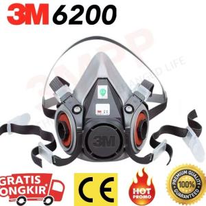 3M 6200 respirator half maskP ORI - 3M 6200 Masker