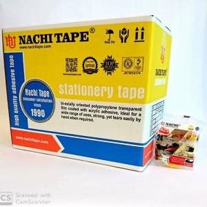 (Dus) Nachi Selotip Stationery Nachi Yellow Dus 24 mm x 72 yard 1 inci