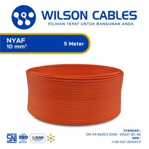Wilson Cables - NYAF 10 mm² 10 Meter - Kabel Tembaga Serabut - Orange