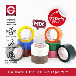 Daimaru OPP Tape Mix Color 48mm x 90 Yard 72pcs Warna Campur