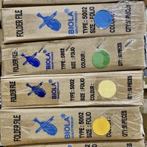 Stop map / map biola harga per box isi 50 buah - Biru Muda