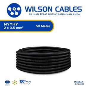 NYYHY 2x0.5 mm2 - Kabel Tembaga Serabut Wilson Cables - 20 Meter