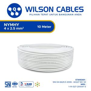 Wilson Cables - NYMHY 4x2.5 mm² 10 Meter - Kabel Tembaga Serabut