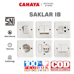 CAHAYA - Saklar IB Engkel/Seri/Triple/Stop Kontak Arde / Warna Cream SC-101/2/3/4/5/6