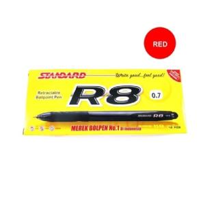 STANDARD PEN R8 0.7 ISI 12 PCS - Merah