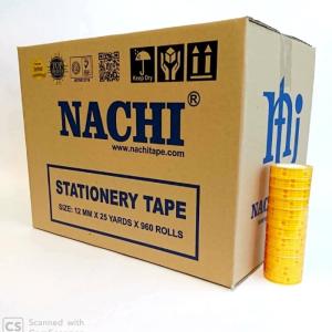 (Dus) Nachi Selotip Stationery Nachi Yellow 12 mm x 25 yard 1/2 Inch