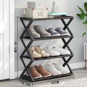 Rak Sepatu Susun Tempat Sepatu Sandal Portable Serbaguna Awet Kokoh - Hitam