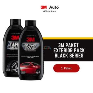 3M Paket Exterior Pack - Black Series - 7900B Car Wash Shampo dan Tire Restorer Semir Ban Mobil
