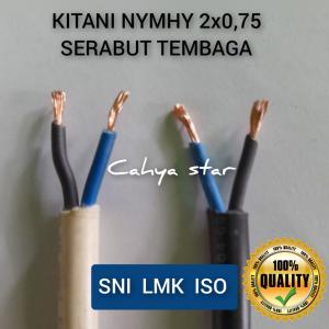 kabel listrik KITANI nymhy 2x0,75 PERMETER serabut full tembaga eceran
